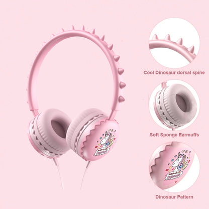 Y19 Cute Cartoon Wired Headphones For Children Kids With Microphone Stereo Music Helmet Earphones For Kids Gifts
