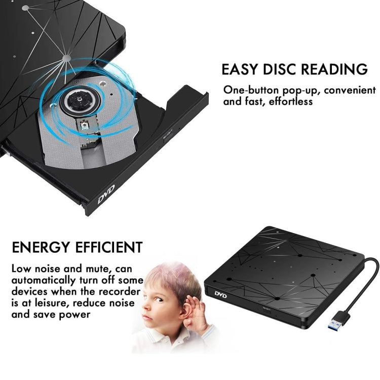 Внешний портативный DVD-RW-ридер USB 3.0 с оптическим приводом