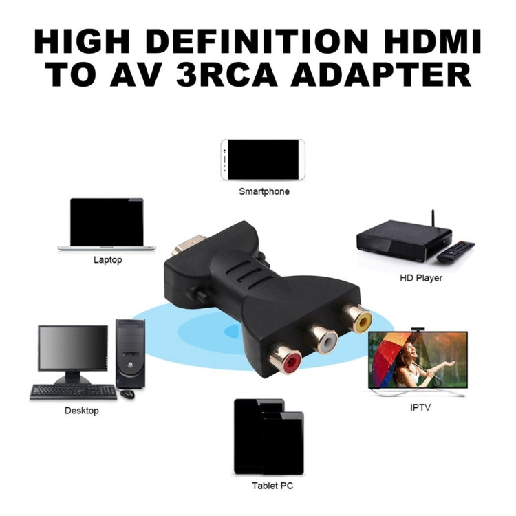 Позолоченный HDMI-штекер на 3 RGB RCA видео-аудио-адаптера AV-компонентный преобразователь для DVD-проектора