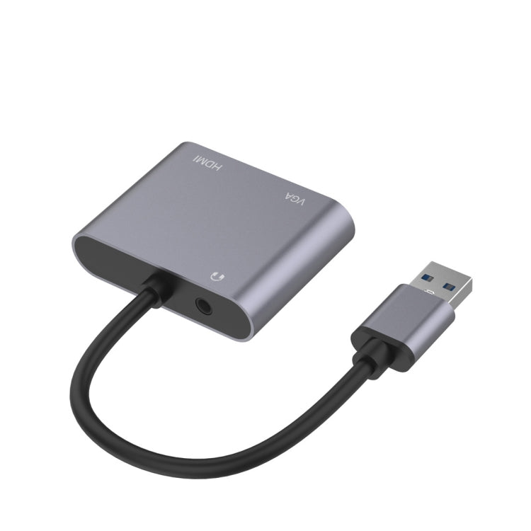 Адаптер 3-в-1 USB-HDMI/VGA/аудиоконцентратор