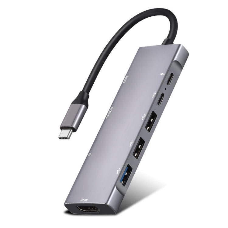 Адаптер 9-в-1 USB Type-C на HDMI + USB3.0x3 + Type-C + PD + SD/TF + аудиохаб