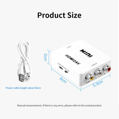 JSM Mini izmēra HD 1080P HDMI uz AV/CVBS video pārveidotāja adapteris