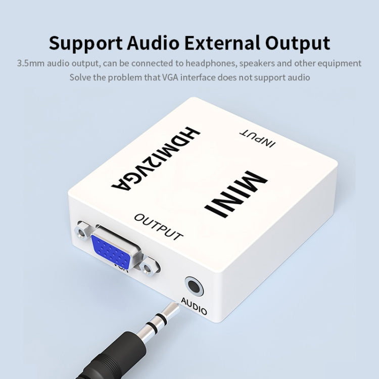 JSM Mini Size HD 1080P HDMI в VGA аудио-видео цифровой преобразователь адаптер