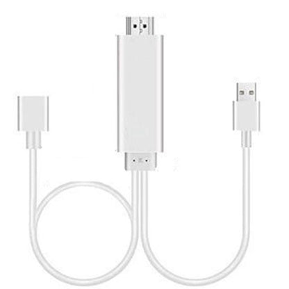 1080P HDMI Cables Adapter USB to HDTV Cable, Dongle USB Male + USB Female to HDMI Male 1080P HDTV Mirroring Cable for Phone/Pad and More Steaming Sharing