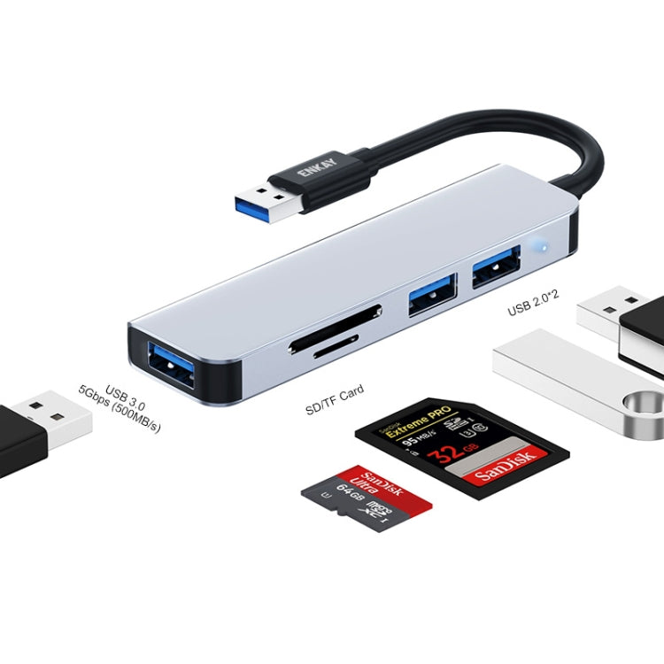 ENKAY Hat-Prince 5 in 1 Docking Station Adapter HUB SD/TF Card Reader