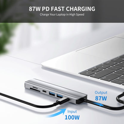 Док-станция ENKAY Hat-Prince 7-в-1 Type-C на 4K HDMI с адаптером PD Quick Charge Hub