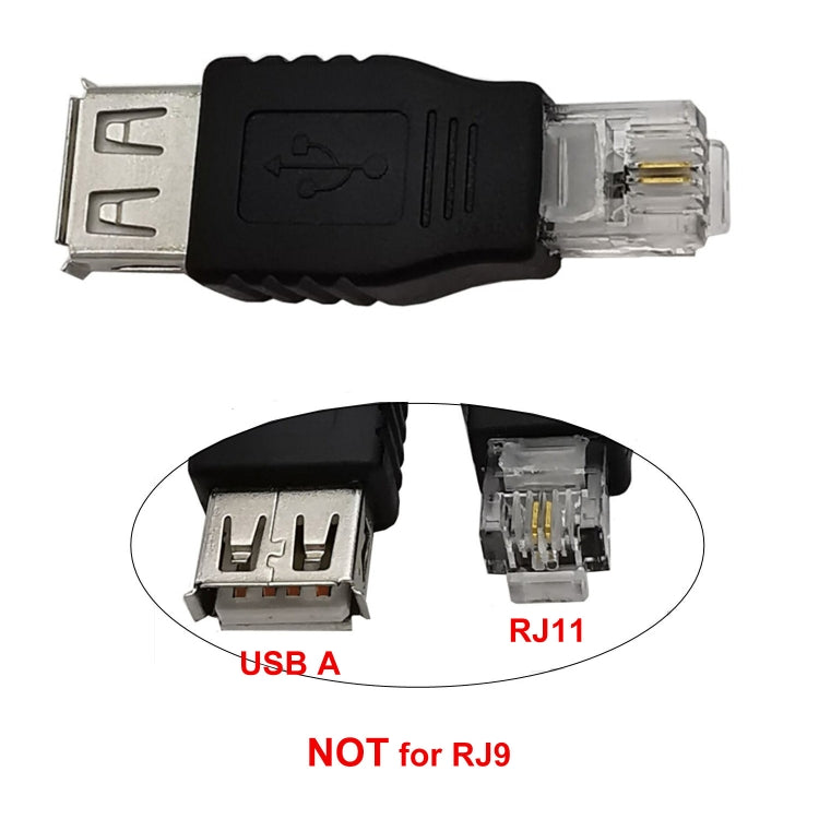 Адаптер-конвертер JUNSUNMAY USB «мама» - «папа» RJ11 6P2C