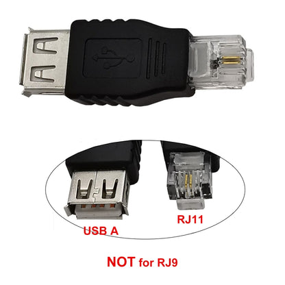 Адаптер-конвертер JUNSUNMAY USB «мама» - «папа» RJ11 6P2C