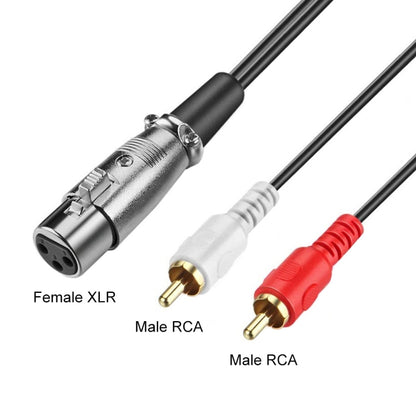 JUNSUNMAY 2 RCA Male to XLR Female Stereo Audio Cable