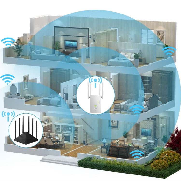 U6 5Ghz Wireless WiFi Repeater 1200Mbps Router Wifi Booster 2.4G Long Range Extender