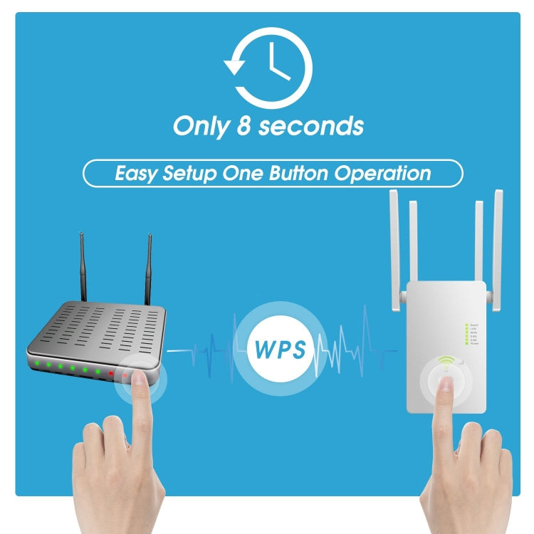U6 5Ghz Wireless WiFi Repeater 1200Mbps Router Wifi Booster 2.4G Long Range Extender