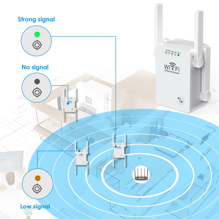 U8 300Mbps Wireless WiFi Repeater Extender Router Wi-Fi Signal Amplifier WiFi Booster