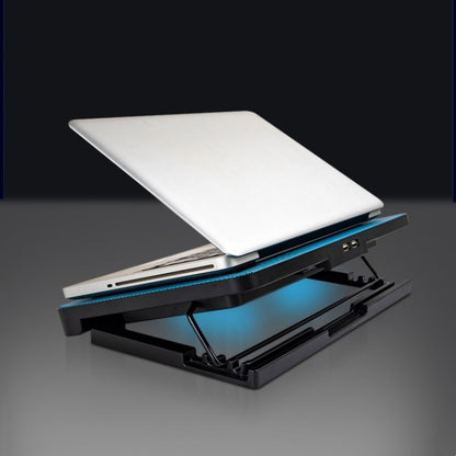 N99 USB Dual Fan Hollow Carved Design Heat Dissipation Laptop Cooling Pad
