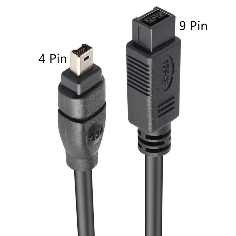 JUNSUNMAY FireWire High Speed Premium DV 800 9 Pin Male To FireWire 400 4 Pin Male IEEE 1394 Cable