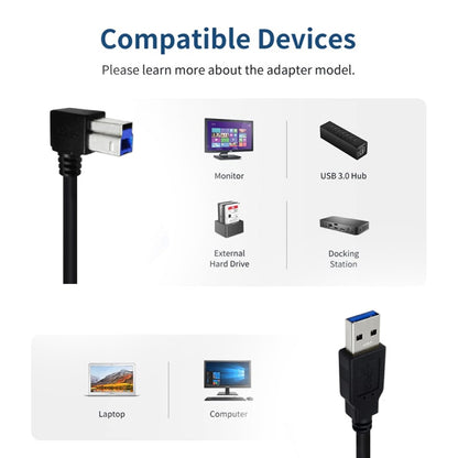 JUNSUNMAY USB 3.0 A Male to USB 3.0 B Male Adapter Cable Cord 1.6ft/0.5M for Docking Station, External Hard Drivers, Scanner, Printer and More