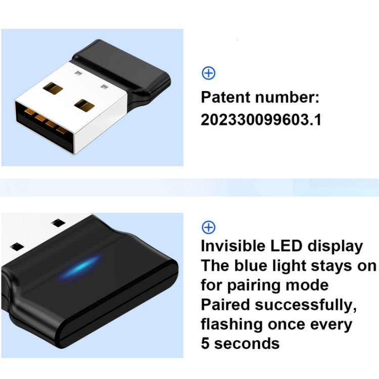 OY313 USB Bluetooth 5.3 адаптер беспроводной передатчик-приемник для ПК Windows 11 10 8 7