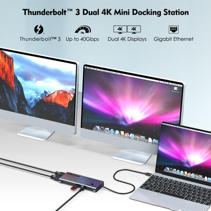 WAVLINK WL-UTD05 Многофункциональный удлинитель 4-в-1 Type-C - DP с разъёмом Thunderbolt 3 и поддержкой передачи 4K