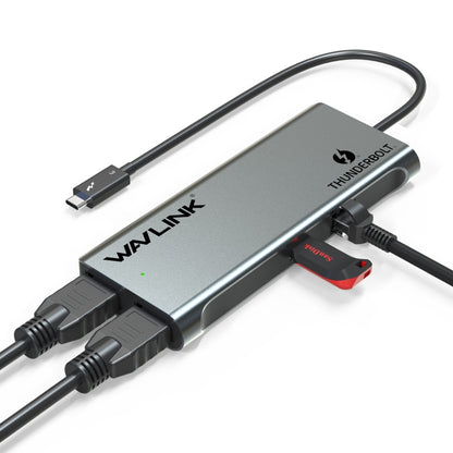 WAVLINK WL-UTD05 Многофункциональный удлинитель 4-в-1 Type-C - DP с разъёмом Thunderbolt 3 и поддержкой передачи 4K