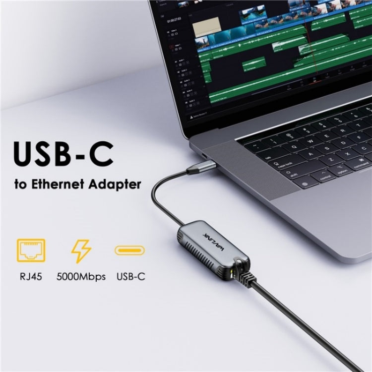 Проводной сетевой конвертер WAVLINK NWU340G 5 Гбит/с USB-C - RJ45 Gigabit Ethernet