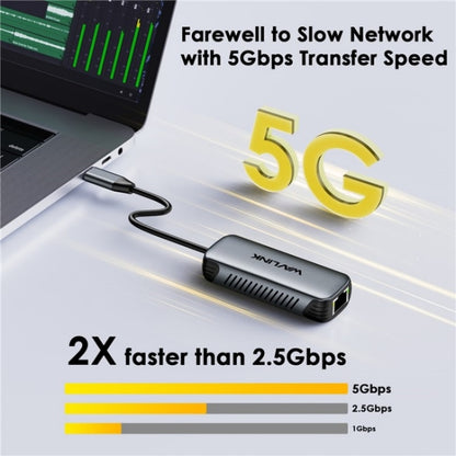 Проводной сетевой конвертер WAVLINK NWU340G 5 Гбит/с USB-C - RJ45 Gigabit Ethernet