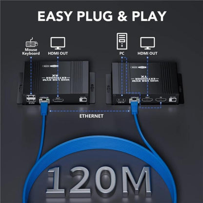 D5-2/D6-2 video audio raidītājs-uztvērējs HDMI KVM paplašinātājs 4K HDMI uz RJ45 LAN paplašinātājs