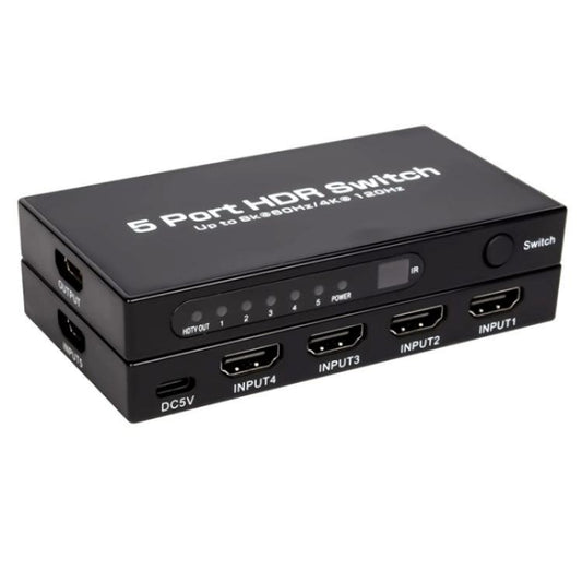 Q8-5 For Home Theater / Office HDMI 2.1 5x1 Switch 8K 60Hz Gaming Video Switcher  Control