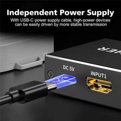 Q8Q3-3 Gaming Home Theater HDMI 2.1 Switch 3x1 8K 4K 120Hz HDR Audio Video Synchronizer
