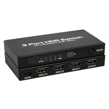 Q8-3 для игровых консолей, ПК, ТВ-боксов, ультратонкий 3x1 HDMI 2.1-переключатель, адаптер 8K 60 Гц