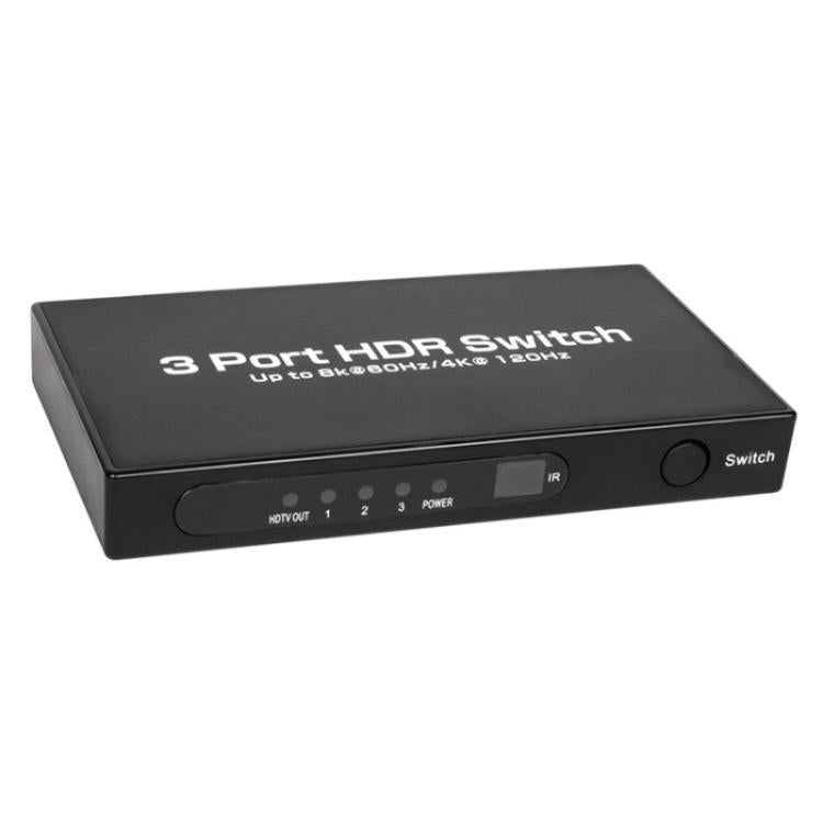 Q8-3 для игровых консолей, ПК, ТВ-боксов, ультратонкий 3x1 HDMI 2.1-переключатель, адаптер 8K 60 Гц