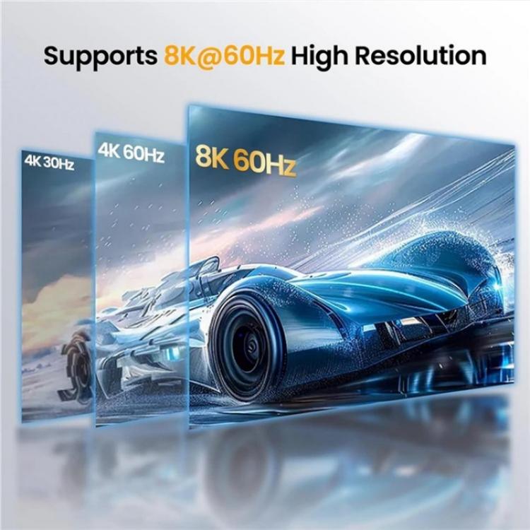 Q8-3 для игровых консолей, ПК, ТВ-боксов, ультратонкий 3x1 HDMI 2.1-переключатель, адаптер 8K 60 Гц