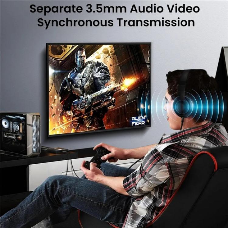 Аудиоэкстрактор FD 1X2 4K 144 Гц, разветвитель DisplayPort 1.4 на два DisplayPort MST Hub
