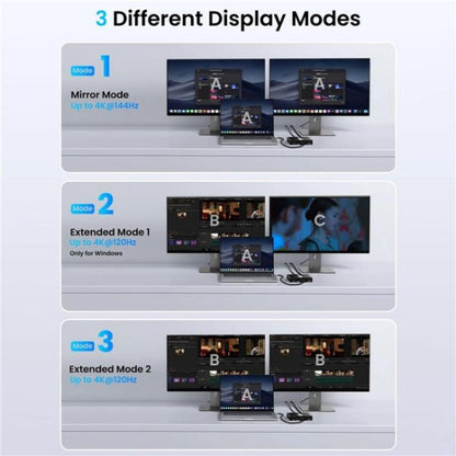 Аудиоэкстрактор FD 1X2 4K 144 Гц, разветвитель DisplayPort 1.4 на два DisplayPort MST Hub
