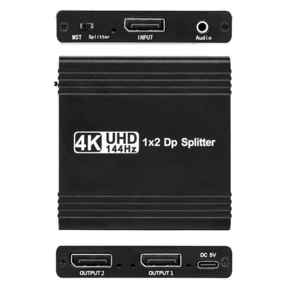 Аудиоэкстрактор FD 1X2 4K 144 Гц, разветвитель DisplayPort 1.4 на два DisplayPort MST Hub