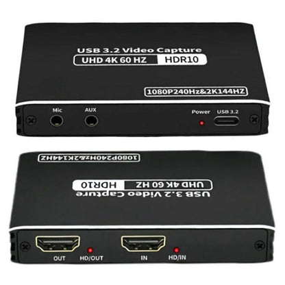 C10 с микрофонным входом/аудиовыходом, карта видеозахвата 4K HDMI, потоковая передача в реальном времени, USB 3.1-адаптер