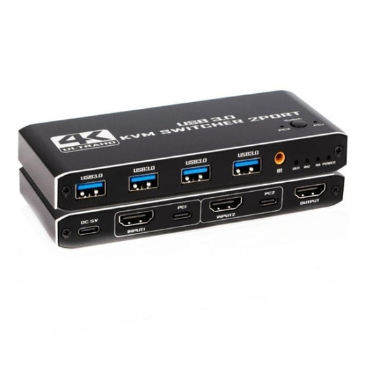 K2-1 Monitor Sharing 4K 60 Гц KVM-переключатель 2 входа 1 выход USB 3.0 HDMI 2.0 пульт дистанционного управления
