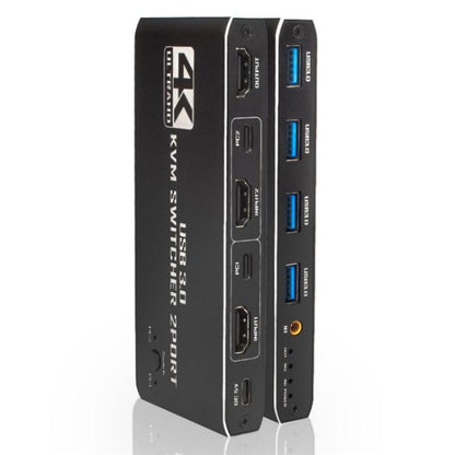 K2-1 Monitor Sharing 4K 60 Гц KVM-переключатель 2 входа 1 выход USB 3.0 HDMI 2.0 пульт дистанционного управления