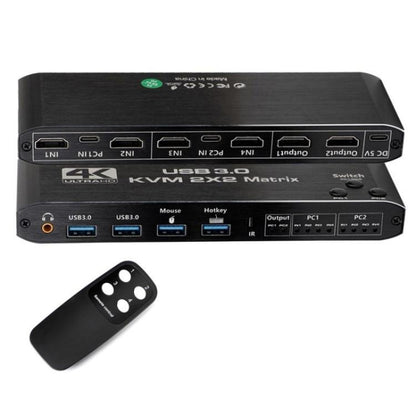 K3-1 4K 60 Гц USB 3.0 двухэкранный удлинитель HDMI Matrix 2x2 KVM-переключатель