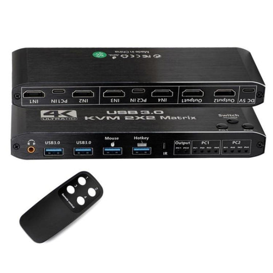 K3-1 4K 60 Гц USB 3.0 двухэкранный удлинитель HDMI Matrix 2x2 KVM-переключатель