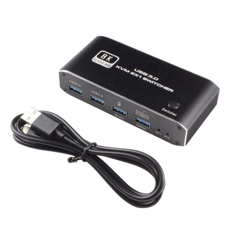 Игровая консоль K4 для ноутбука 8K Ultra HD USB 3.0 KVM 2x1 коммутатор 2 входа 1 выход HDMI 2.1 конвертер