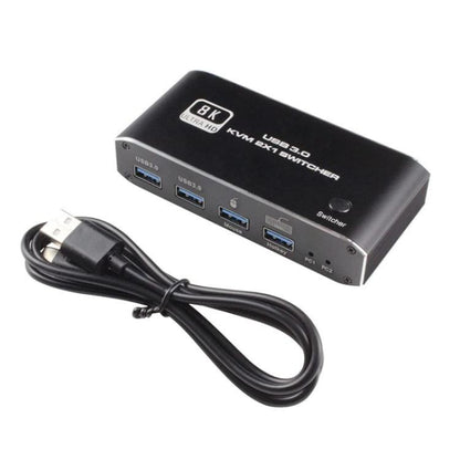 Игровая консоль K4 для ноутбука 8K Ultra HD USB 3.0 KVM 2x1 коммутатор 2 входа 1 выход HDMI 2.1 конвертер