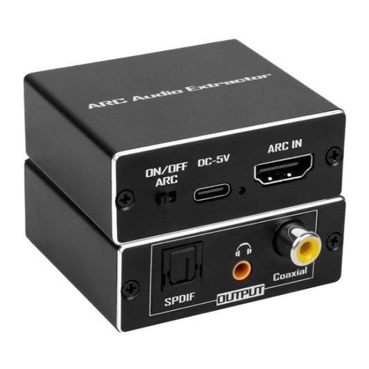 ARC HDTV skaļruņu audio ekstraktora pārveidotājs, ARC uz SPDIF koaksiālais 3,5 mm ligzda