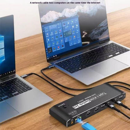 Адаптер расширения K9 2 входа 1 выход HDMI для двух дисплеев и 2 экранов для Mac USB C KVM-переключатель