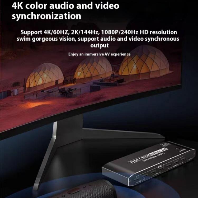 Адаптер расширения K9 2 входа 1 выход HDMI для двух дисплеев и 2 экранов для Mac USB C KVM-переключатель