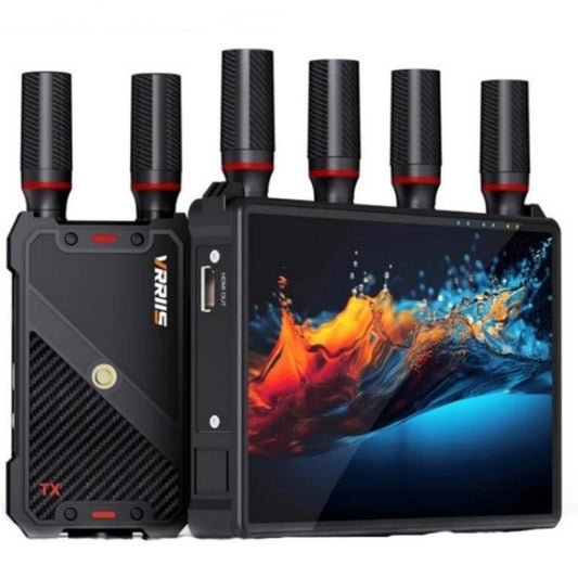 VRRIIS 083P ar ekrānu, atbalsts no 1TX līdz 5RX 400m bezvadu HDMI raidītājs-uztvērējs