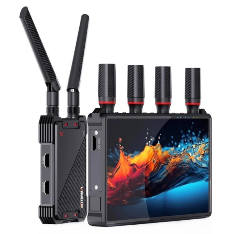 VRRIIS 083H 400M diapazona 7 collu LCD ekrāns HDMI paplašinātājs Bezvadu HDMI raidītājs-uztvērējs