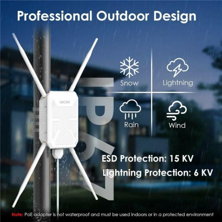 WAVLINK WN588HA2 AP atkārtotājs WiFi signāla pastiprinātājs AC1200 divu joslu WiFi paplašinātājs
