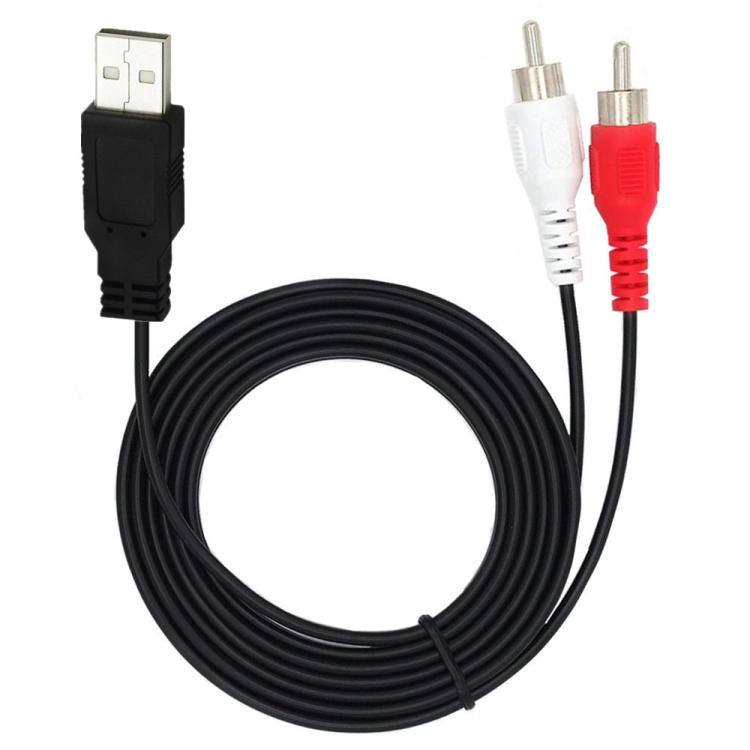Кабель-разветвитель аудио-видео конвертер JUNSUNMAY USB 2.0 (штекер) на 2 RCA (штекер) длиной 1,5 м