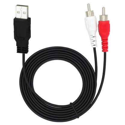 Кабель-разветвитель аудио-видео конвертер JUNSUNMAY USB 2.0 (штекер) на 2 RCA (штекер) длиной 1,5 м