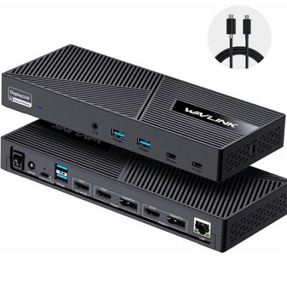 Док-станция WAVLINK UG63PD25 15-в-1 DisplayLink с поддержкой трёх дисплеев и мощностью 130 Вт
