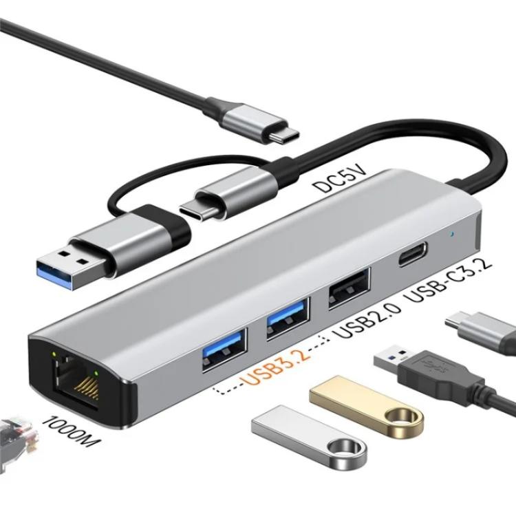 Сетевая карта-конвертер 2501 RJ45 Gigabit USB-C / USB в Ethernet
